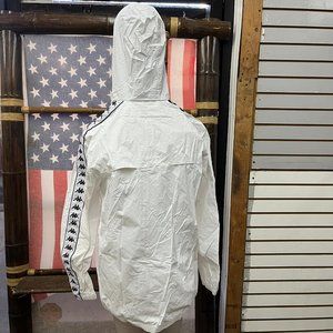 NWT KAPPA RAINCOAT ONLY waterproof Jacket (SHIRT NOT INCLUDED) white black